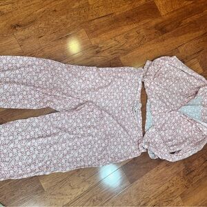 RIXO Pink Floral Patterned Fabric